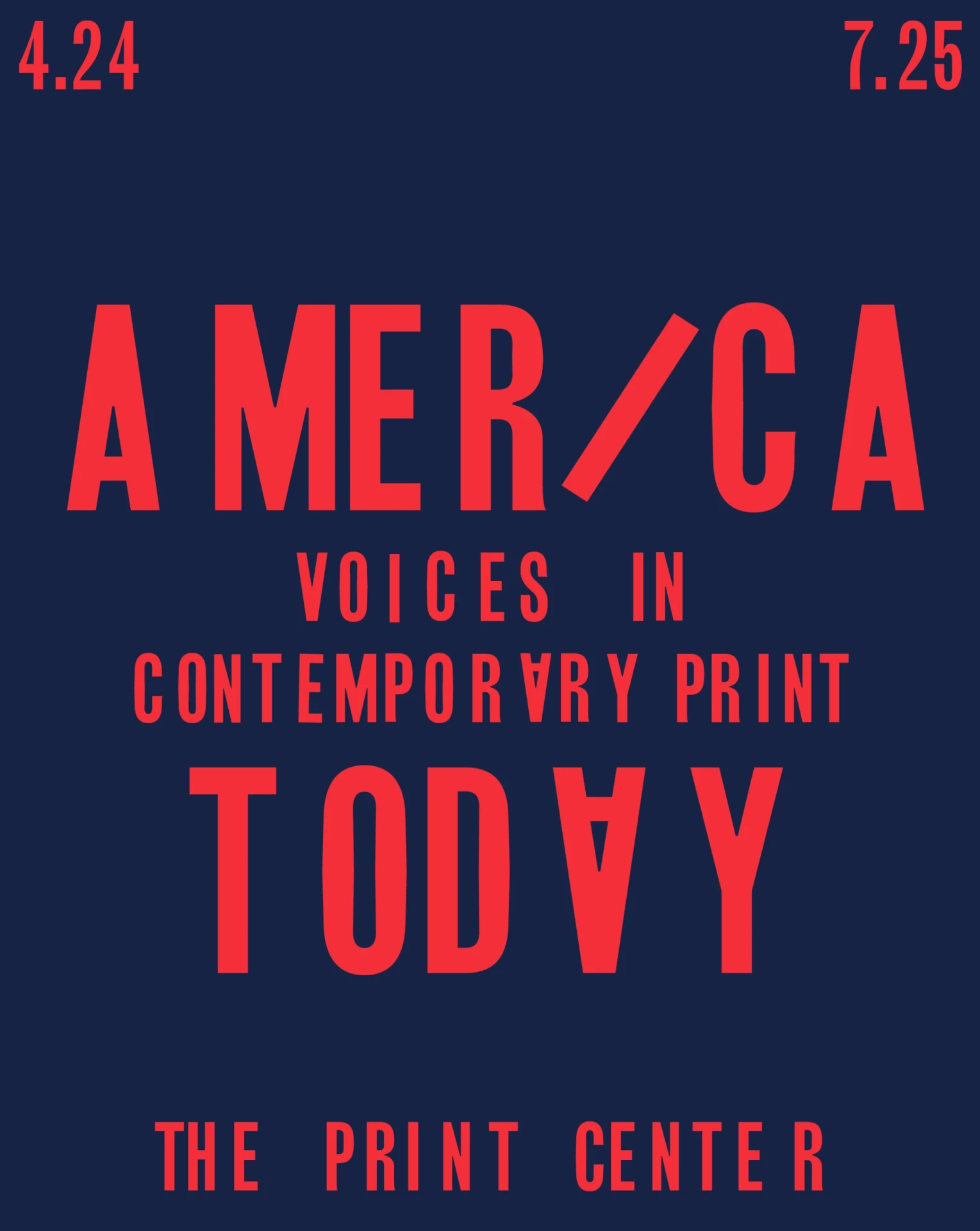 America Today: Voices in Contemporary Print exhibition graphic